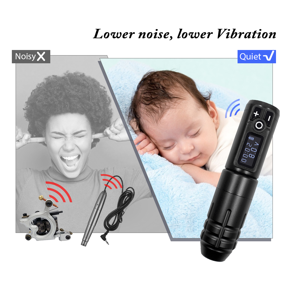 

Wireless Tattoo Machine Pen Professional Portable Wireless Tattoo Pen Coreless Motor 1800mAh Wireless Tattoo Machine PenScouts
