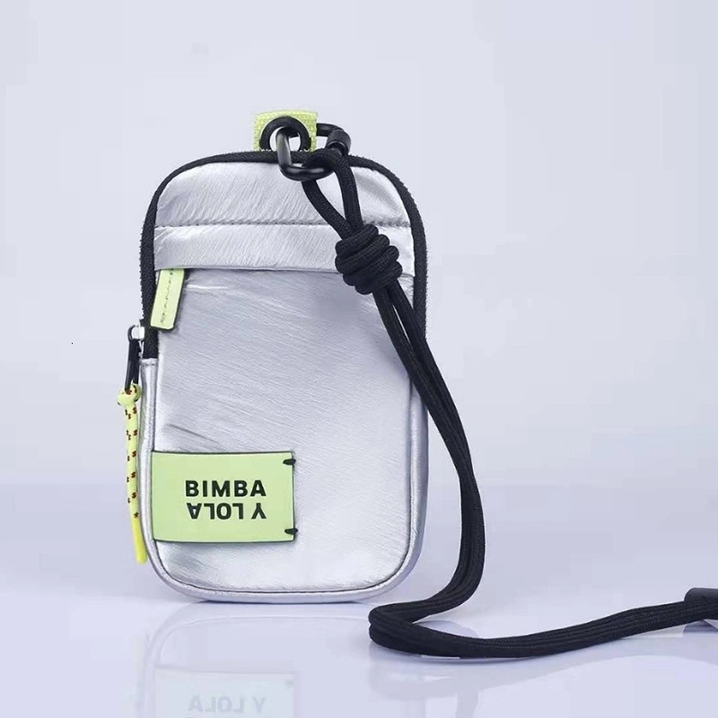 

-BiMBA y Lola women's mobile phone bag wallet splash proof sling multi purpose rope mobile phone storage bag, Black