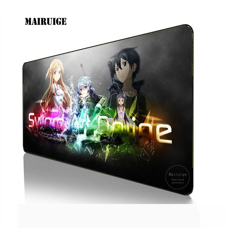 

Mouse Pads & Wrist Rests Sword Art Online Gaming Pad Large Anime Mousepad Gamer Accessories Anti-slip Natural Rubber PC Computer Keyboard De