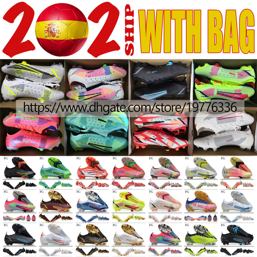 

Mens Soccer Boots Mercurial Vapor14 XIV Elite FG ACC Knit Football Shoes Cleats CR7 Ronaldo Red Green Black White Pink Blue Yellow Multi Low Footwear botas de futbol, Shoes original box