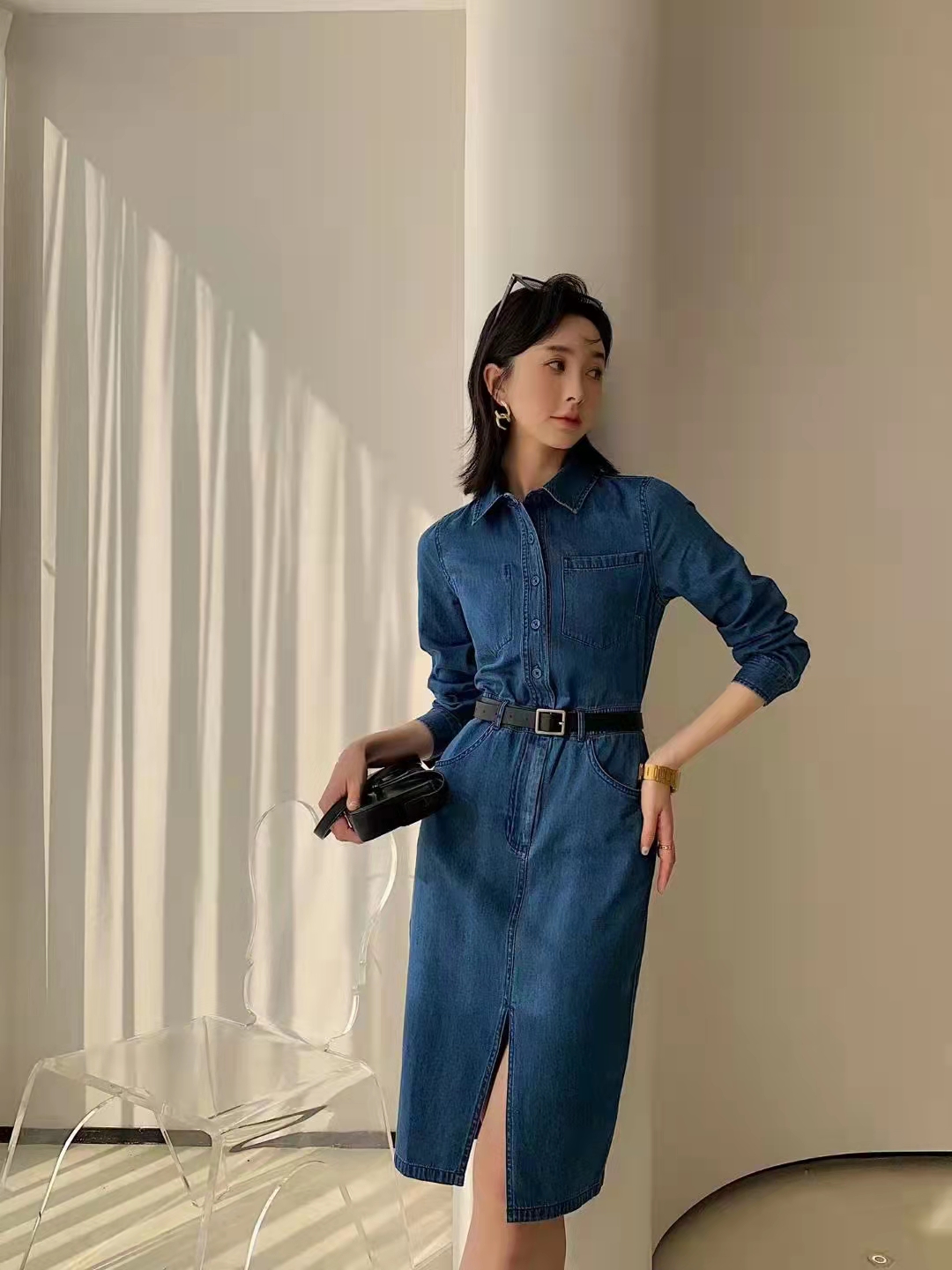 

Designer woman dress 2022 New Fashion Temperament Tight Casual Long Dress,, Blue