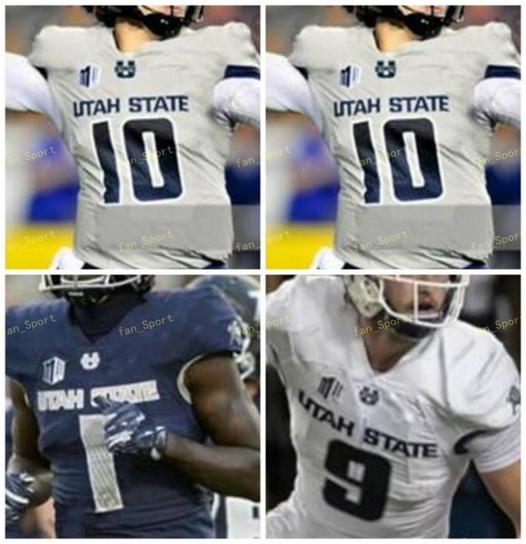 

NCAA College Jerseys Utah State Aggies 5 Darwin Thompson 21 Jalen Greene 9 Bobby Wagner 54 Bobby Wagner 6 Andrew Peasley Custom Football Stitched, As