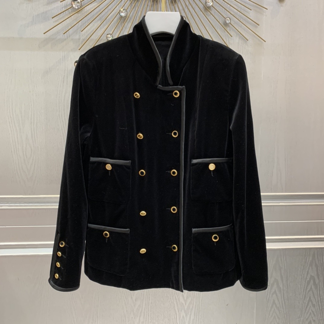 

Milan Runway Jackets 2021 Autumn Winter Stand Collar Long Sleeve Panelled Women' Designer Sweaters Brand Same Style Outerwear 1010-11, Contrast color