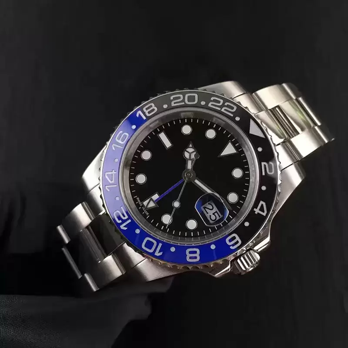 

With original box 11 style Luxury High Quality Watch 40mm GMT 126710 BLRO 126710BLRO Pepsi black Blue Bezel Asia 2813 Movement Automatic Mens Watches, Style 1 original box + watch