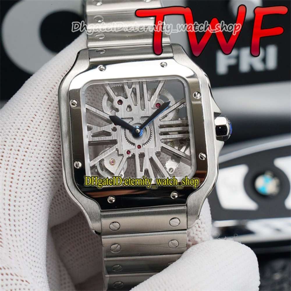 

Best version TWF 0015 033 Skeleton Dial Swiss 4S20 modify Quartz Movement 0018 Mens Watch 316L Steel Case Bracelet Watches 0007 donatella, Box