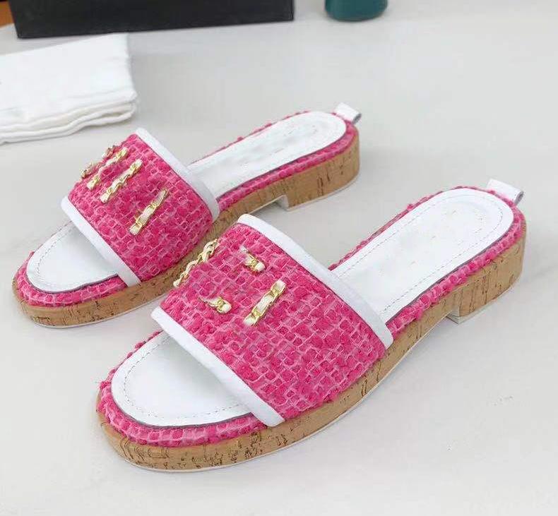 

Luxury designer chaussures t slippers sandals flat women beach flip flops nonslip shoes Oran Oasis Channel Chypre Purple Lizard Oran A1, Black