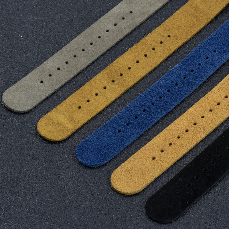 

Watch Bands 20mm 22mm Brown Khaki Watchband Soft Suede Leather Nato Strap Wrist Quick Release Accessories Replacement310k