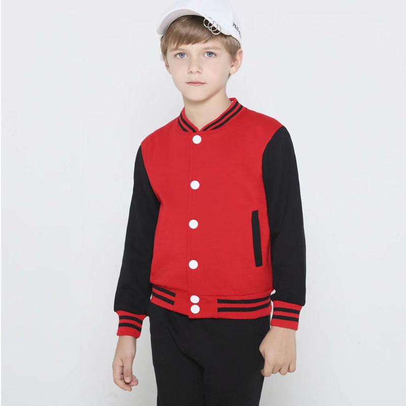 

Jackets Spring Autumn Baby Boy Sports Shirt Coat Fashion Out Baseball Uniform For Girl Jacket Winter Color Contrast Cardigan Clothes, Blue;gray