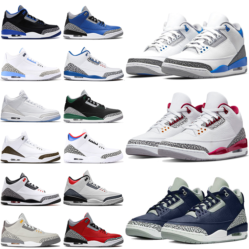 

Basketball Shoes Jumpman 3 3s Cardinal Red Racer Blue Cool Grey Rust Pink Katrina Tinker JTH Black Cement Sports Sneakers Mens Athletic Trainers, Court purple