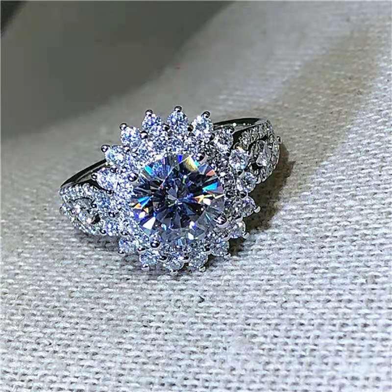Wedding Rings Trendy Crystal Engagement Design For Women White Zircon Cubic Elegant Female Jewelry-image-704853223