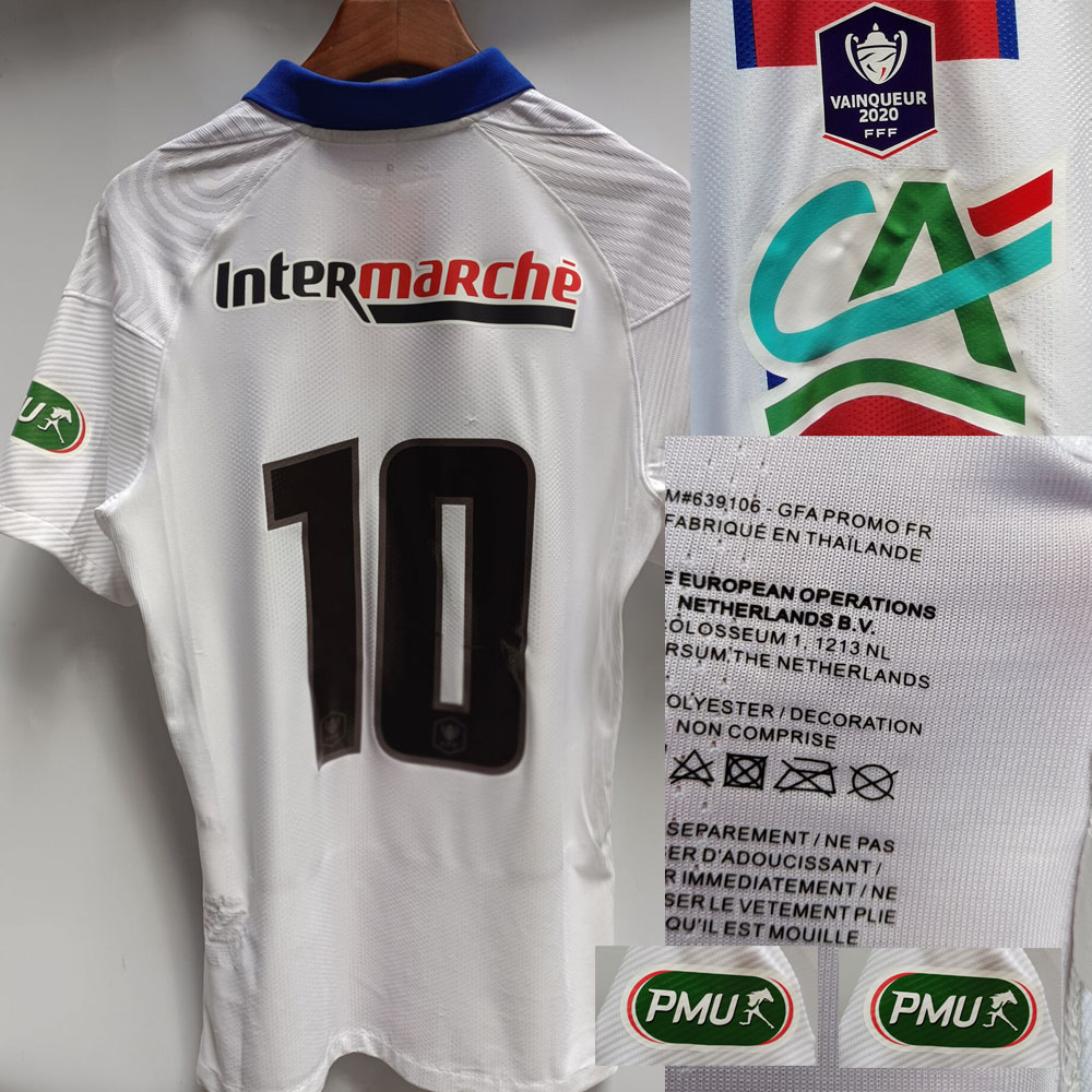 

2021 Coupe De France Jersey Mbappe Neymar JR Icardi maillot With All Sponosr French League Cup Shirt, Black