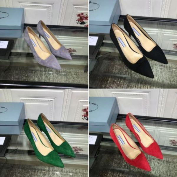 

2021 brand luxurys designers women shoe high heels dress shoes spring and fall red white leather pointed toes pumps outdoor bottoms size 34-, Black