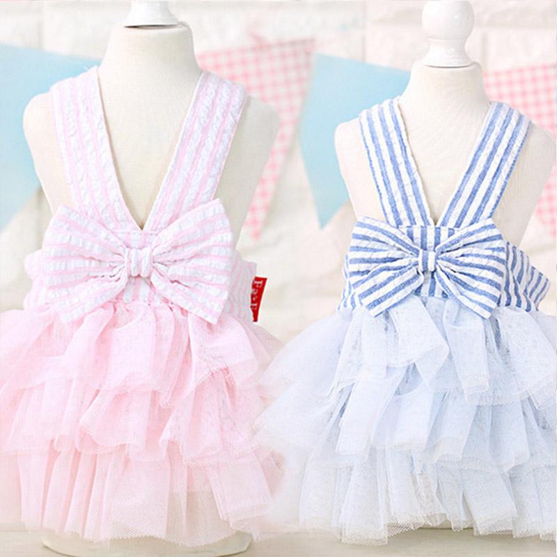 

Dog Apparel Striped Sling Dress Pet Denim Skirts For Dogs Jean Tulle Clothes Summer Dresses Princess York