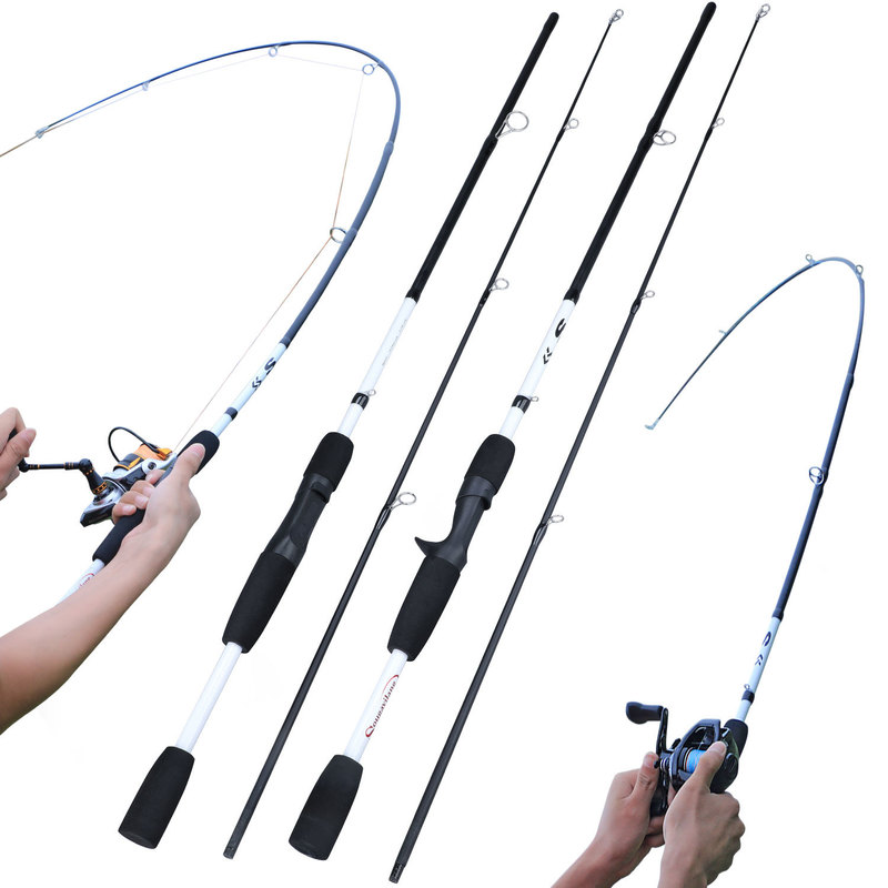

Sougayilang 170/198cm Carbon Spinning Fishing M Power Fishing Tackle Lure Rod Casting Rod Canne Spinnng 2 section Fishing rod 220212