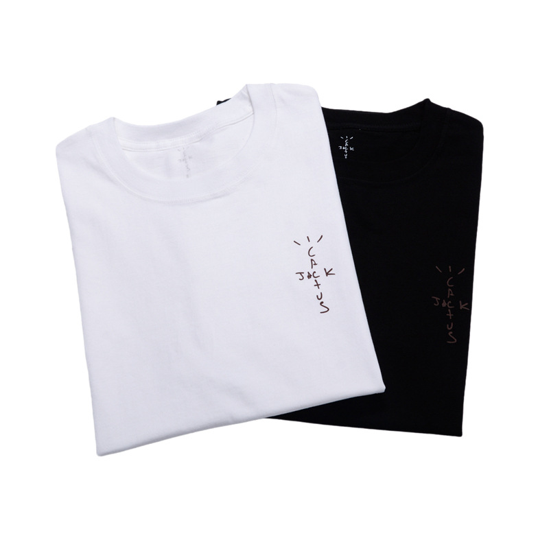 

Men' T-shirts Travis Scott TS Short Sleeves Black and White Base Shirt for Men and Women TS Shirts