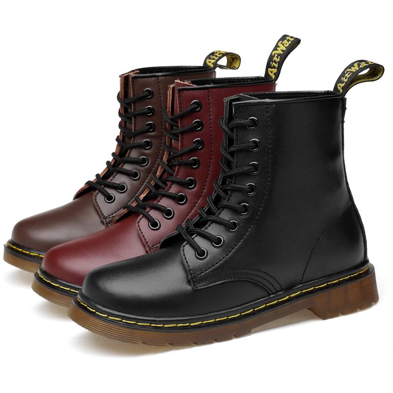 Bottes Chaussures de sport pour femmes adultes décontracté extérieur extérieur style britannique court avec tête ronde hommes et femmes de la mêm