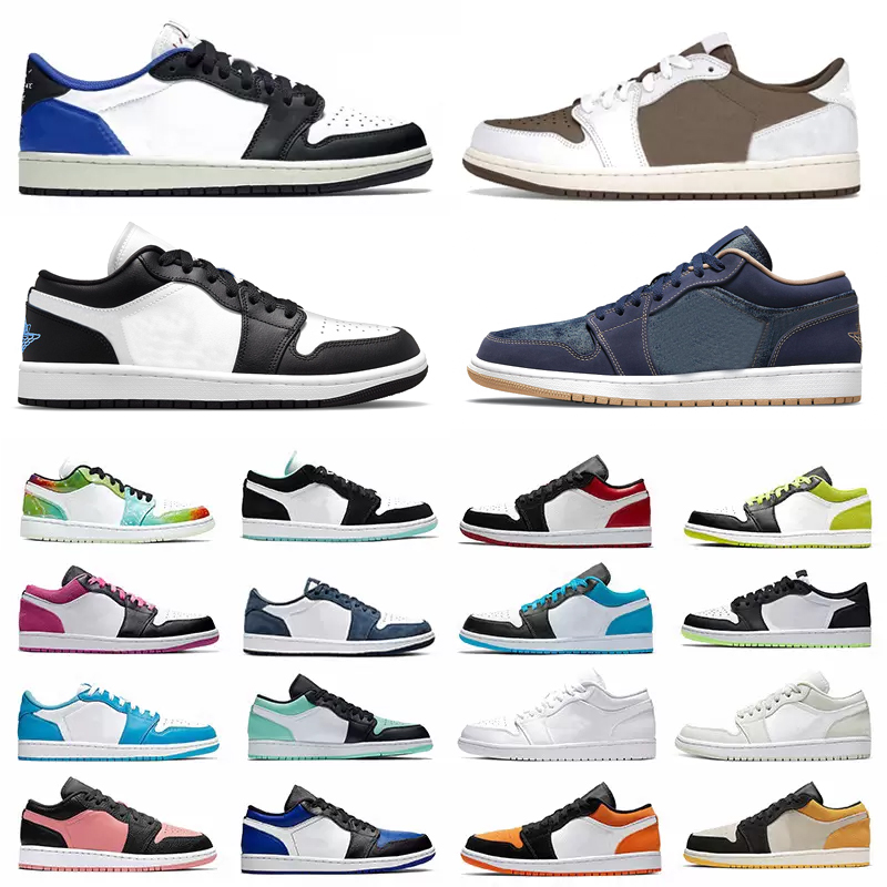 

Jumpman 1 low mens Basketball Shoes TS x Reverse Mocha Panda Laser Blue Orange Gold Washed Chicago 1s Court Purple Smoke Grey men women trainers sports sneakers 36-46, Pay for box