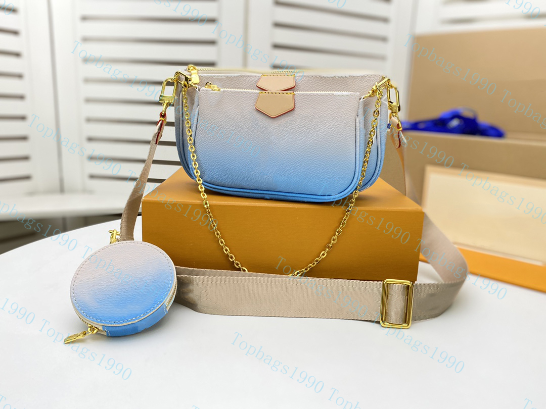 

Women Bags Designer Genuine Leather Handbags High Quanlity Purses Lady Tote Bag Coin Purse Three Item Mini Pochette 3pcs pastel-colored come with box, Price difference option (not bag )