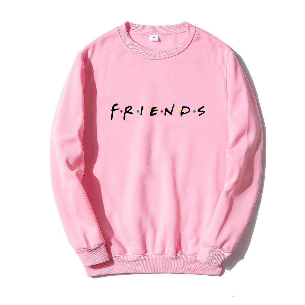 

Friends Hoodie Red Black Pink Sweatshirts Harajuku Aesthetic Long Sleeve Men Casual Fleece pullover Sweatshirt Streetwear, White 4b