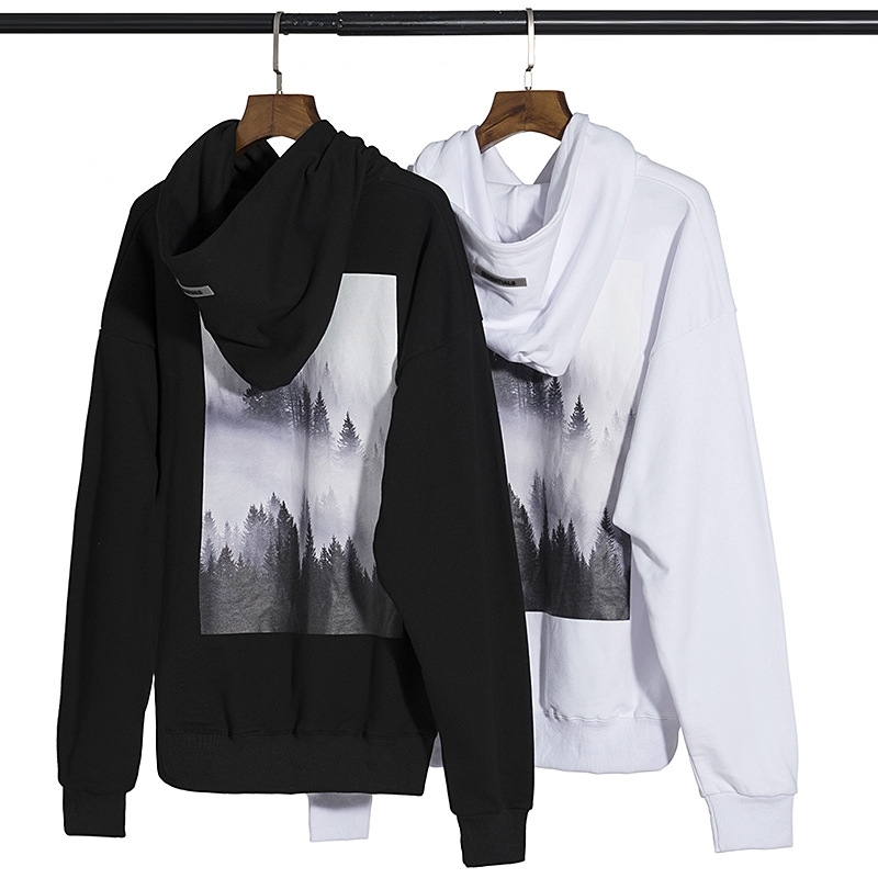 

Fog essentials double track forest Yunhai high street tide brand ins loose casual Hoodie men' and women' sweater, White