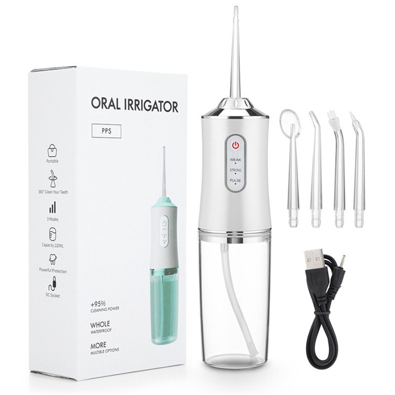 50%off Hand Held Electric Tooth Punch Portable 220ML Capacity 3 Model 360 Clean Your Teeth White Pink Green 2141-image-750701624