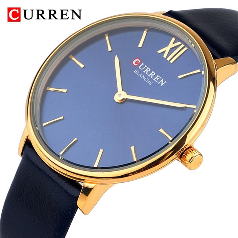 

Wristwatches CURREN 9040 Watch Women Fashion Leather Quartz Wrist Watches Ladies Clock Casual Montre Femme Female, Pink black