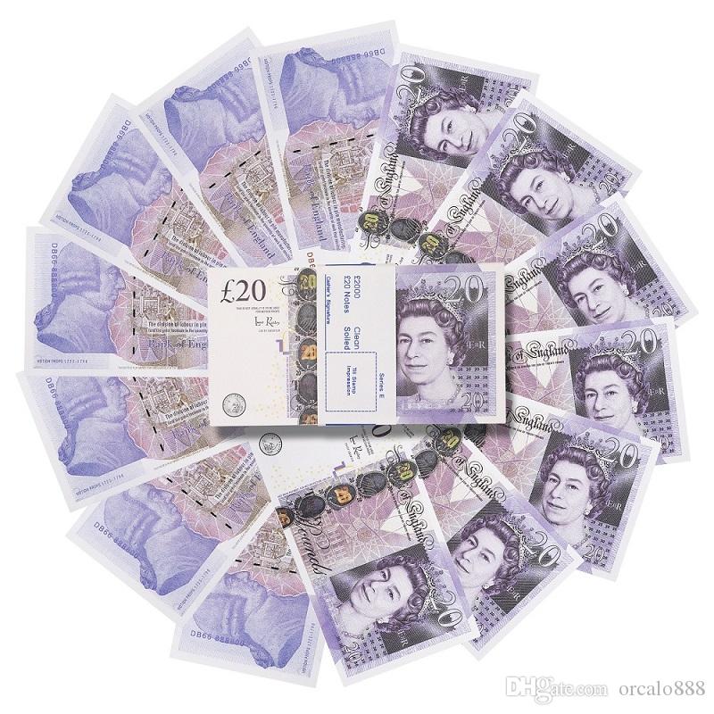 

Wholesale Prop Pretend UK Money Paper copy banknote prop money 100pcs/pack