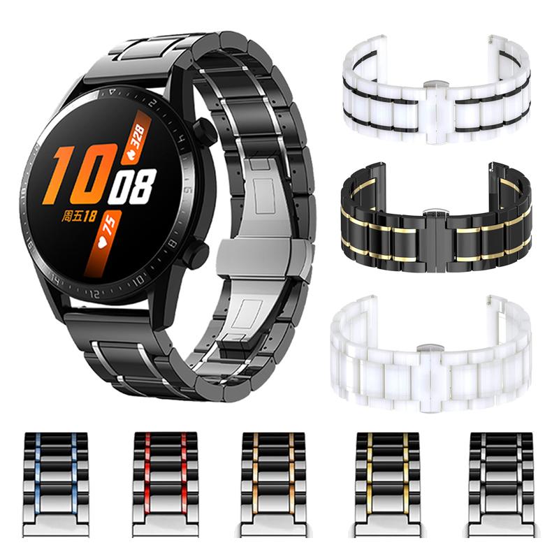 

Watch Bands 20mm 22mm Ceramic Watchband Strap For HUAWEI GT 2 2e / GT2 46mm 42mm Band HONOR Magic MagicWatch Bracelet Man