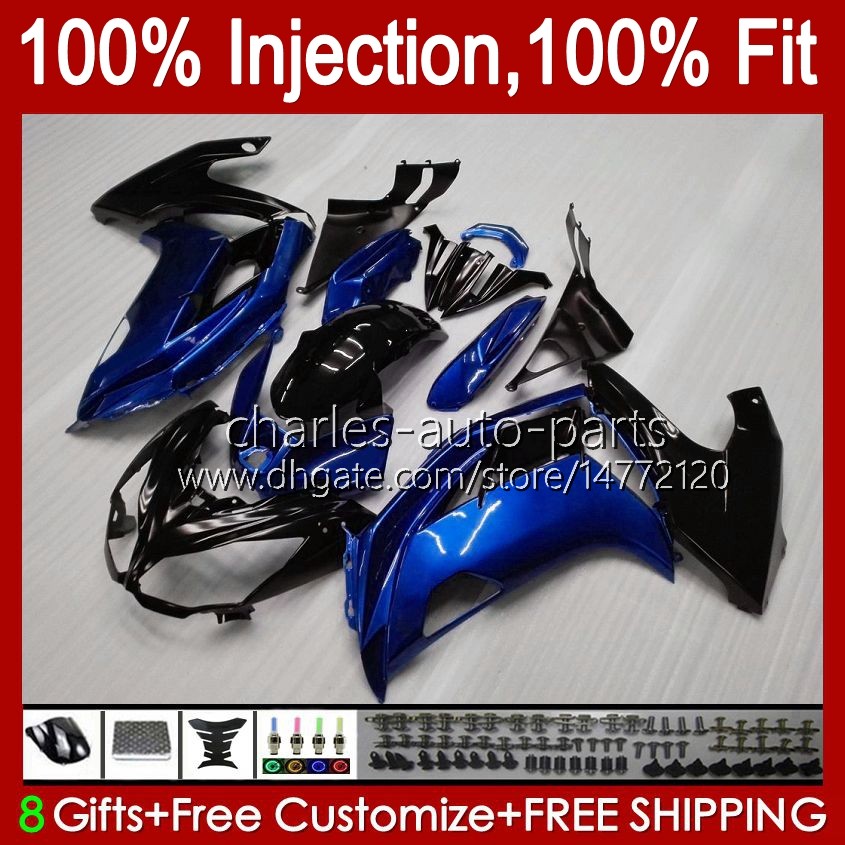 

100%Fit Injection glossy blue Mold Body For KAWASAKI NINJA 650R ER-6F 12-16 ER 6F Bodywork 89HC.79 ER6 F ER6F 12 13 14 15 16 650-R 2012 2013 2014 2015 2016 OEM Fairing Kit, No. 1