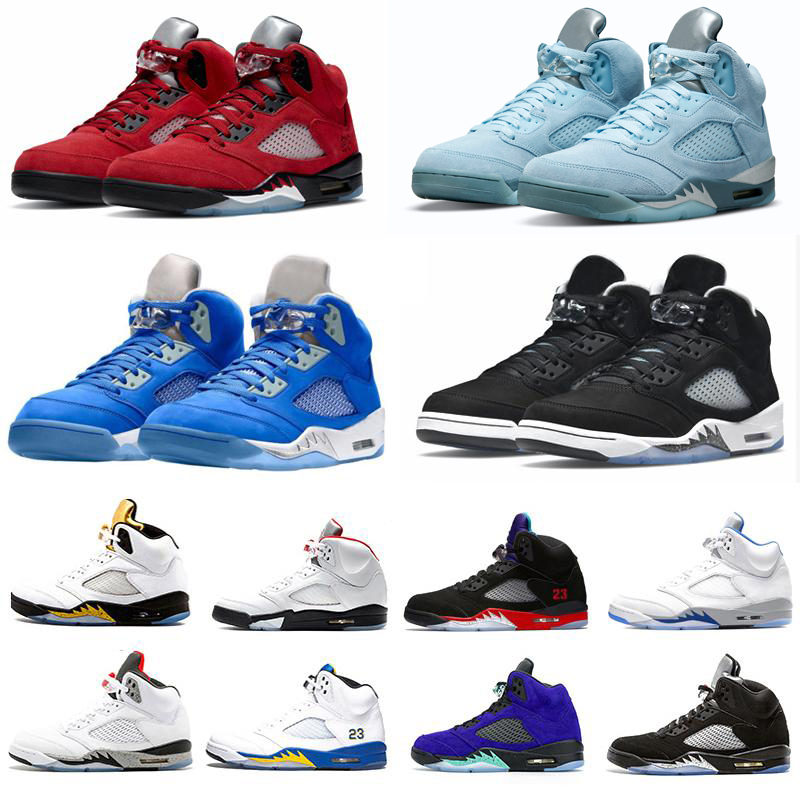 

Jumpman 5 5s Bluebird Jade Horizon mens Basketball Shoes Raging Bull Oreo Racer Blue Anthracite Hyper Royal Stealth 2.0 Sail White Cement men sports sneakers With Box, Color#23
