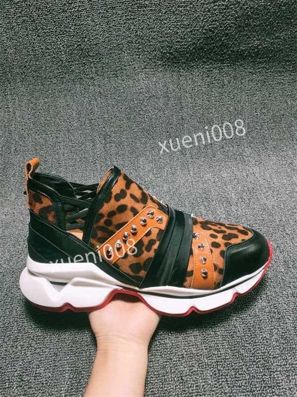 

Shoes Studded Spikes Fashion Red Suede Leather Mens Womens Flat Bottoms Party Lovers bzb200201, Choose the color