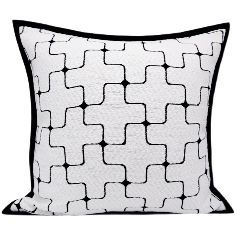 

Cushion/Decorative Pillow Christmas Nordic Cushion Cover Couch Decorative Case Modern Simple White Black Check Geometric Art Home Sofa Chair