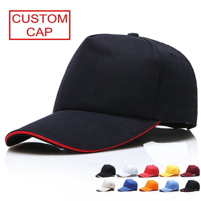 

Custom Cotton 5 Panels Plain Baseball Cap Embroidery Printing Logo All Color Available Adjustable Strapback Hat Adult Summer Blank Sun Visor, Mix colors