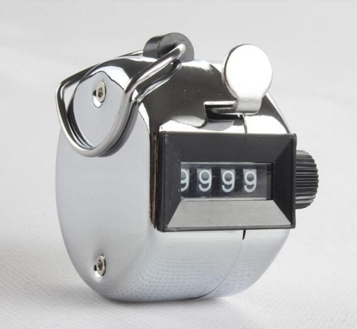 

Digits Stainless Counters Professional 4 Digit Hand Held Tally Counter Manual Palm Clicker Number Counting Golf