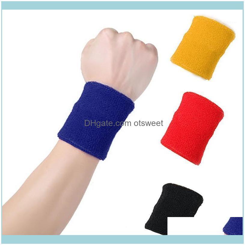 

Safety Athletic Outdoor As & Outdoors2Pcs Braces Support Arm Sweatbands Terry Cotton Wrist Yoga Sports Running Wristband Sweat Band 8X8Cm1 D, Ye