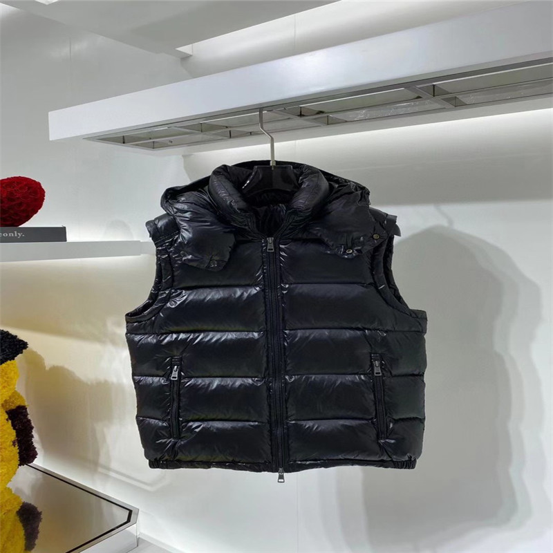 

Designers Vest Mens Women Luxurys Gilet Brand Sleeveles Jacket Cotton Padded Mens Down Vest Casual Coats Male Waistcoat With Cap Detachable, Extra