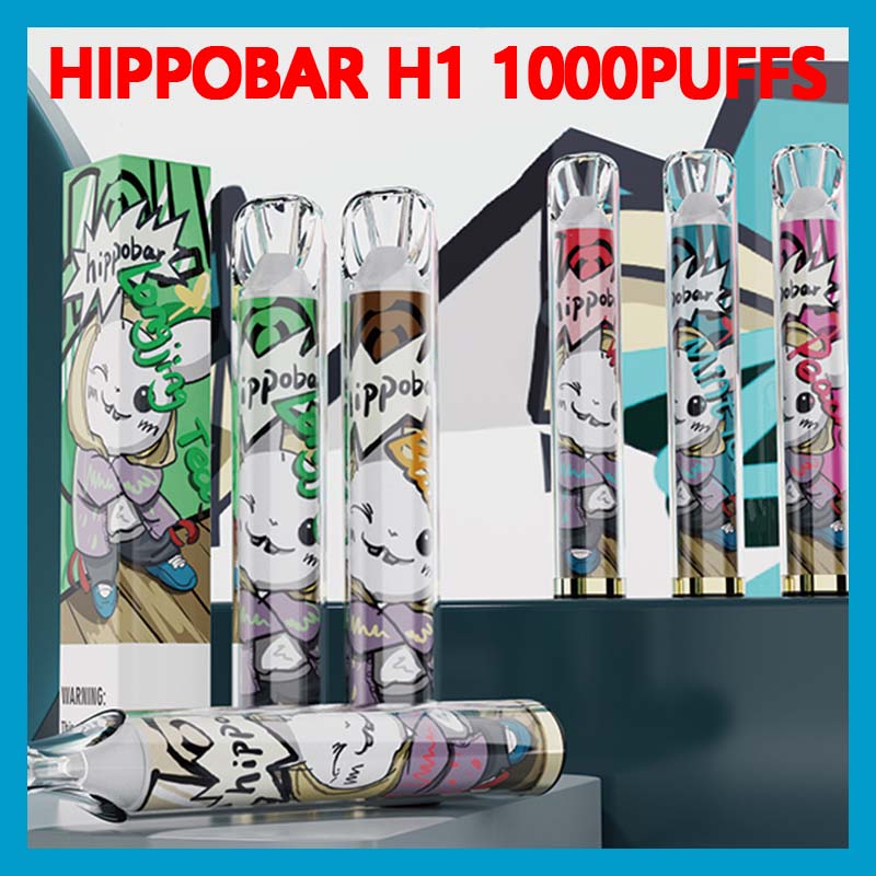 

2022 New Pen Style Hippobar Electronic Cigarette with Flash Light Authentic Disposable Ecig Prefilled Pod 2% Cartridge Vaporizer Pen Kit 18 Flavors EU Free Ship