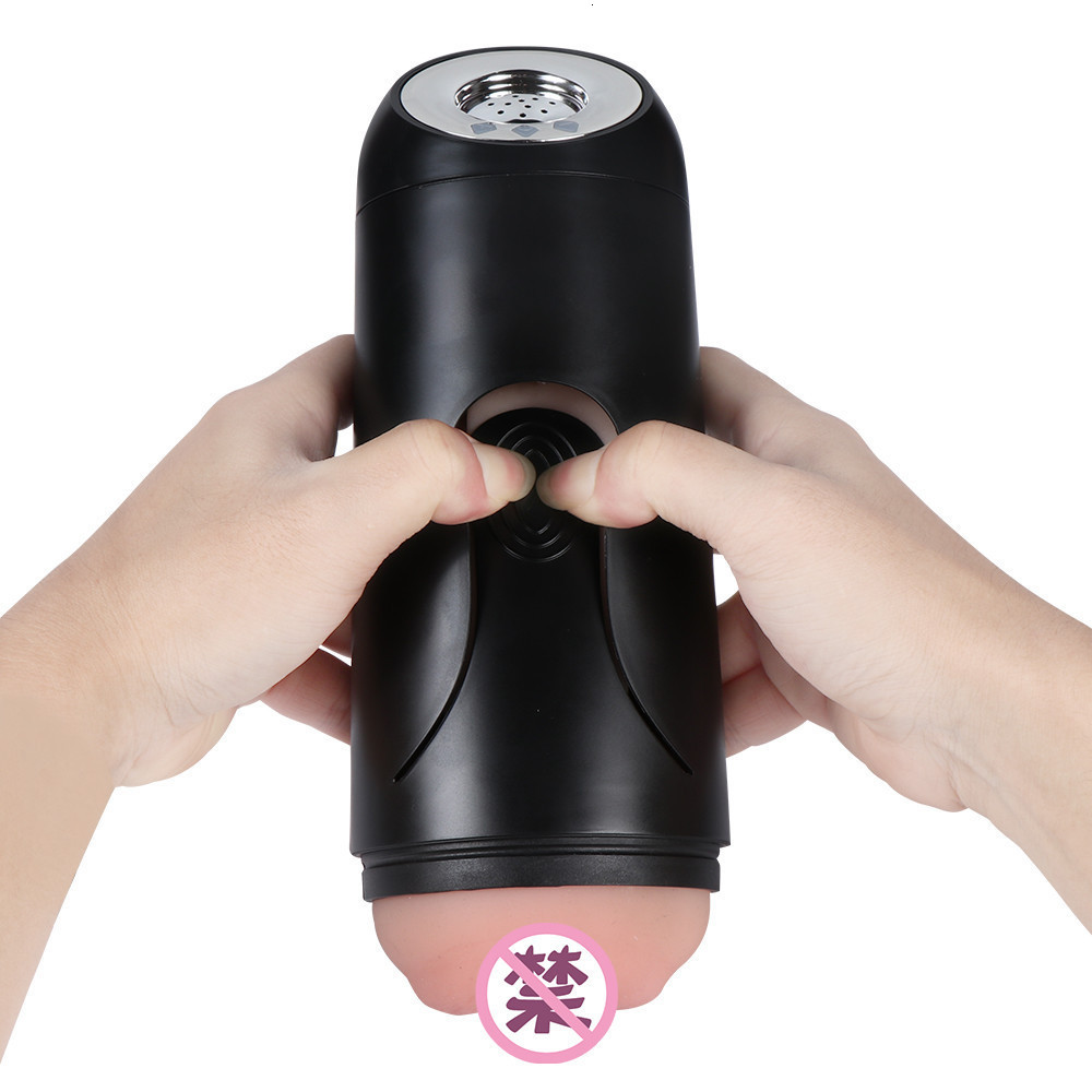 Health Care Men's press piston aircraft cup intelligent pronunciation multi frequency vibration masturbator men's adult fun products-image-728317764