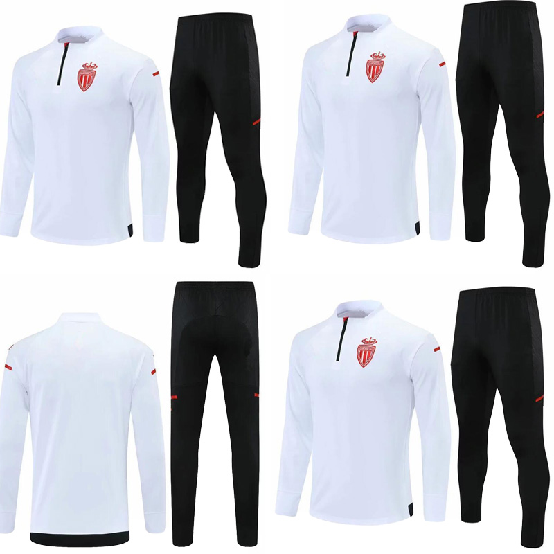 

2021 2022 Monaco adult Soccer tracksuit jacket JOVETIC GOLOVIN 21 22 maillot de foot AGUILAR FABREGAS men training suit, Black