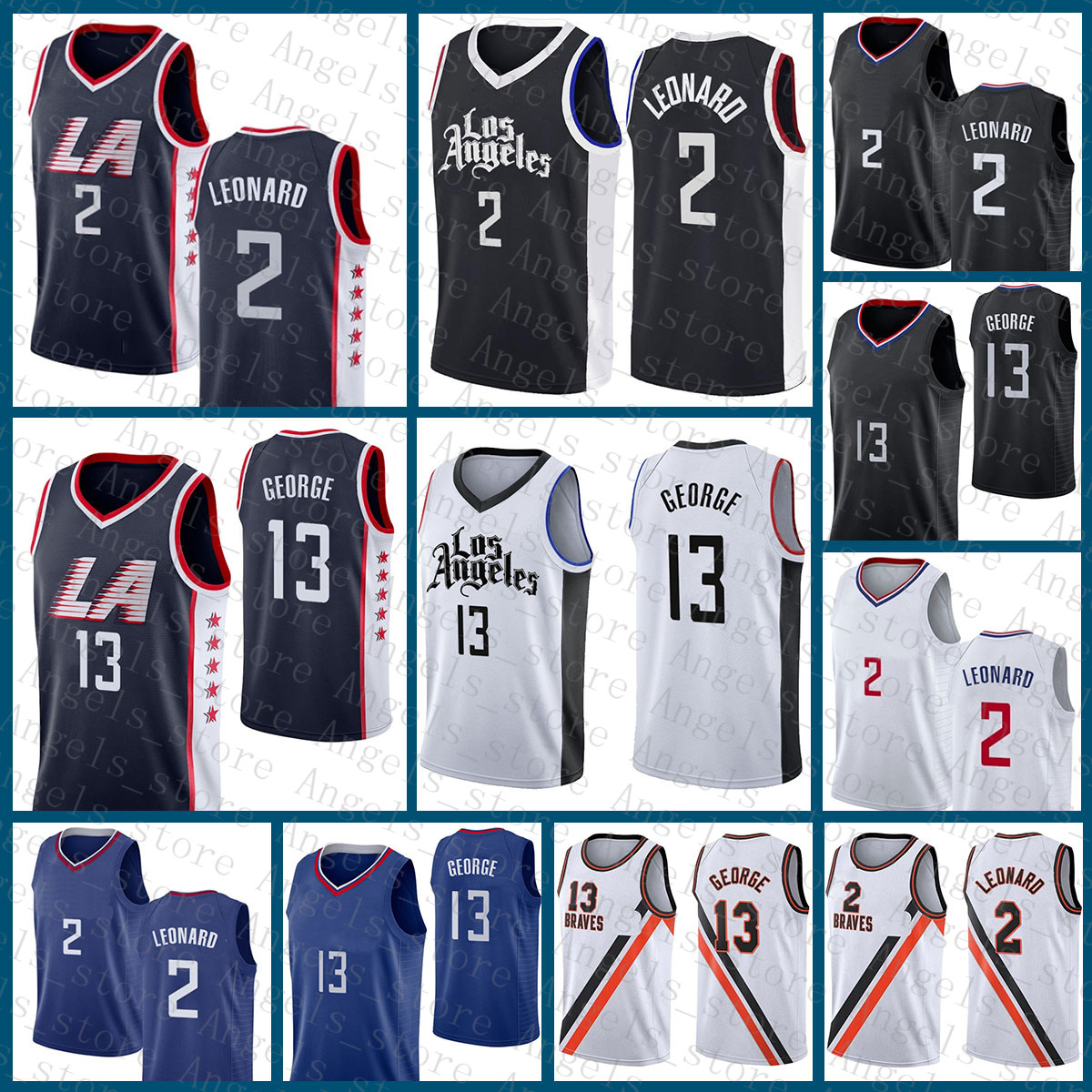 

2022 Best Los Basketball Jersey Angeles S-XXL Clipper 13 Kawhi Leonard Good quality 2 Paul George, Jersey-kuaichuan