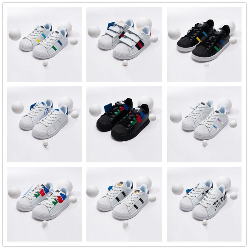 

2021 Kid Classics 3M Reflective Sneakers Children Trainer Outdoor Jogging Footwear Boy Girl Casual Skate Shoes Kids Fashion Sport Shoe size 24-35, Black