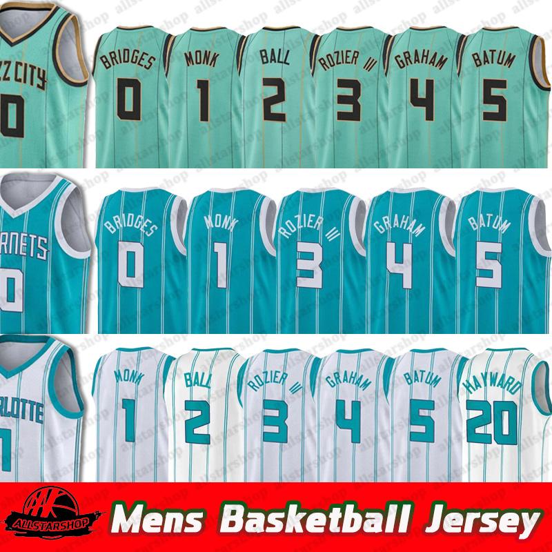 

2020-21 City Teal Green Mens Jersey LaMelo 2 Ball Miles 0 Bridges Terry 3 Rozier III Malik 1 Monk Devonte 4 Graham Nicolas 5 Batum Basketball Jerseys