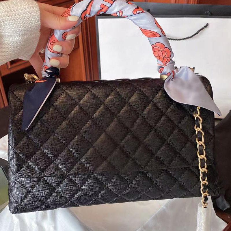 

classic caviar skin shoulder bag famous designer luxury network celebrity fashion large capacity handbag