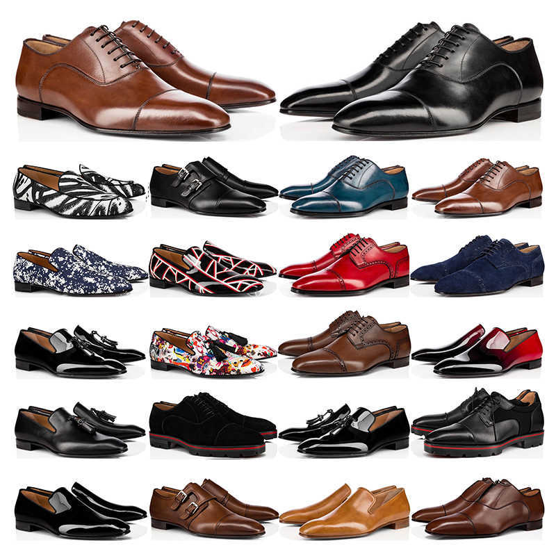

Mens Luxurys Oxford Shoes Red Bottoms Black White Brown Bule Suede Patent Leather Rivets Glitter Fashion Dress, 30