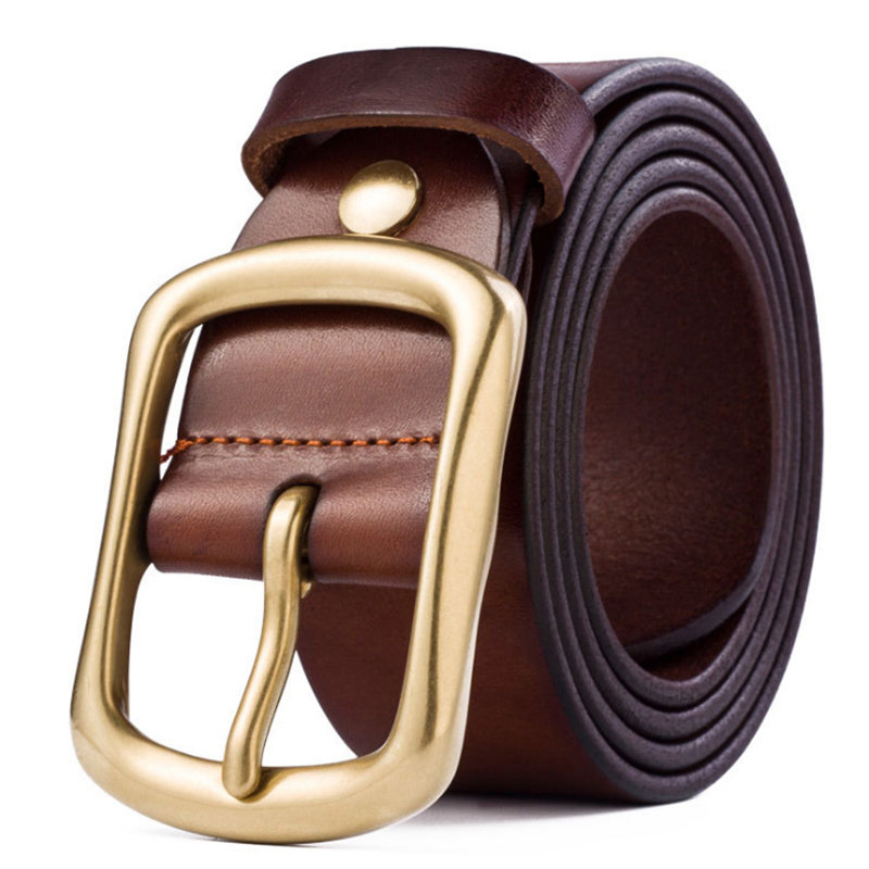 

Fashion Genuine Leather Cowhide Belt Luxurys Metal Pin Buckle Men's Belts Casual All-match Waistband, Belt with box