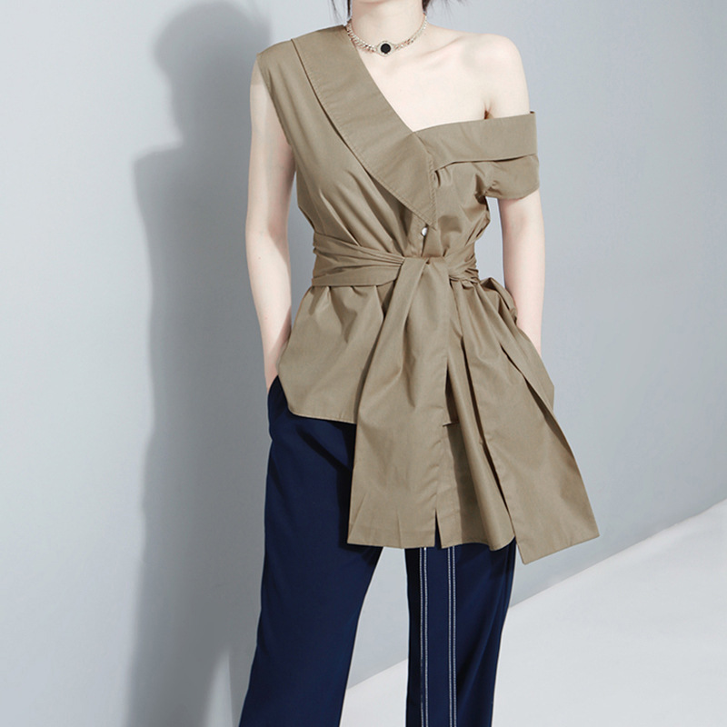 

Summer Elegant Chic Half Open Collar Bow Bandage Blouses Women Temperament Office Lady Shirts Fashion All-match Female Tops 210525, Black