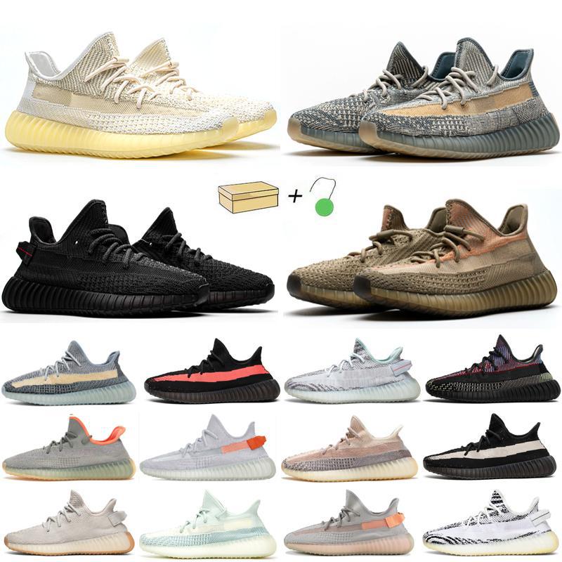 

Men Women Running Shoes Cream Tail Light ASH BLUE Natural Clay Oreo Black Reflective Static Yecheil Yeezreel yEQ YEE ZY BOOST 350 V2, Desert sage