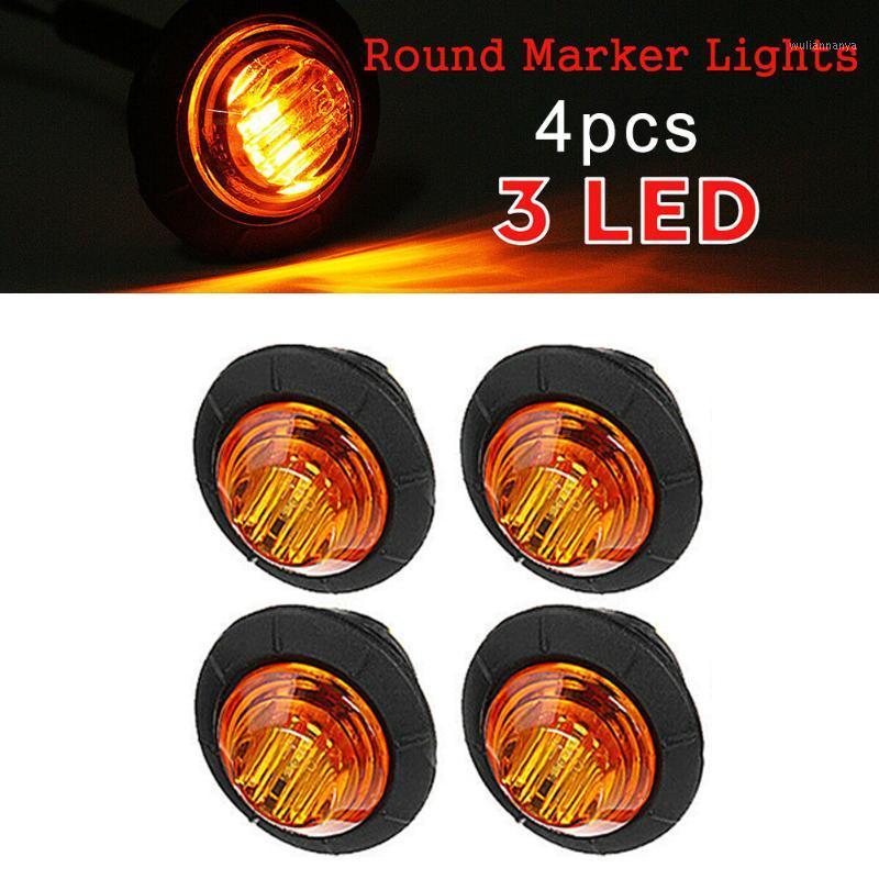 

Emergency Lights 12V Car Truck Lorry Round LED Button Rear Side Mini Marker Lamp Blue/yellow Accessories Lamps