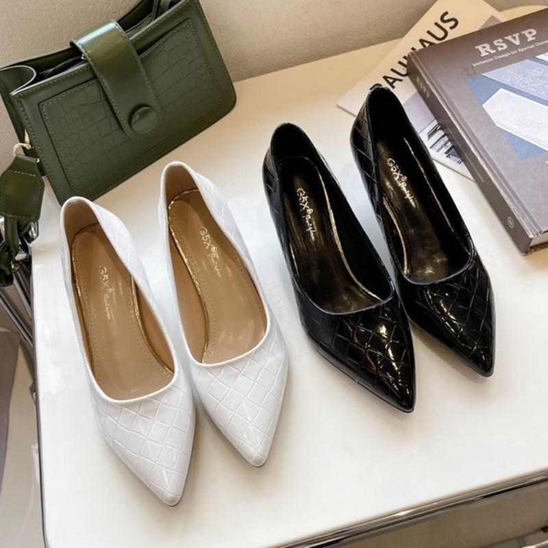 

Dress Shoes Women Classic Pumps Sexy Stilettos High Heels Ladies Pointed Toe Nude Red Pink Black Leopard White, Ivory