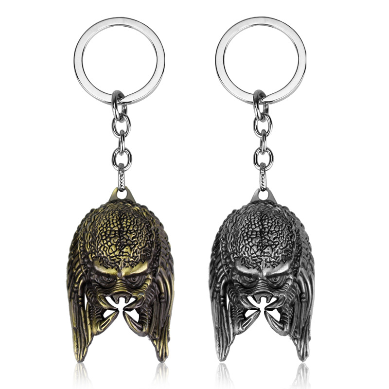 

Sci-Fi Movie Alien AVP Predator Mask Alloy Key Chains Keychain Keyfob Keyring Key Chain Accessories